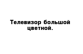 Телевизор большой цветной.